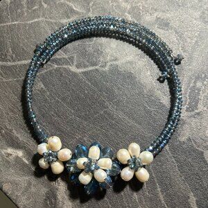 Beaded Flower Choker